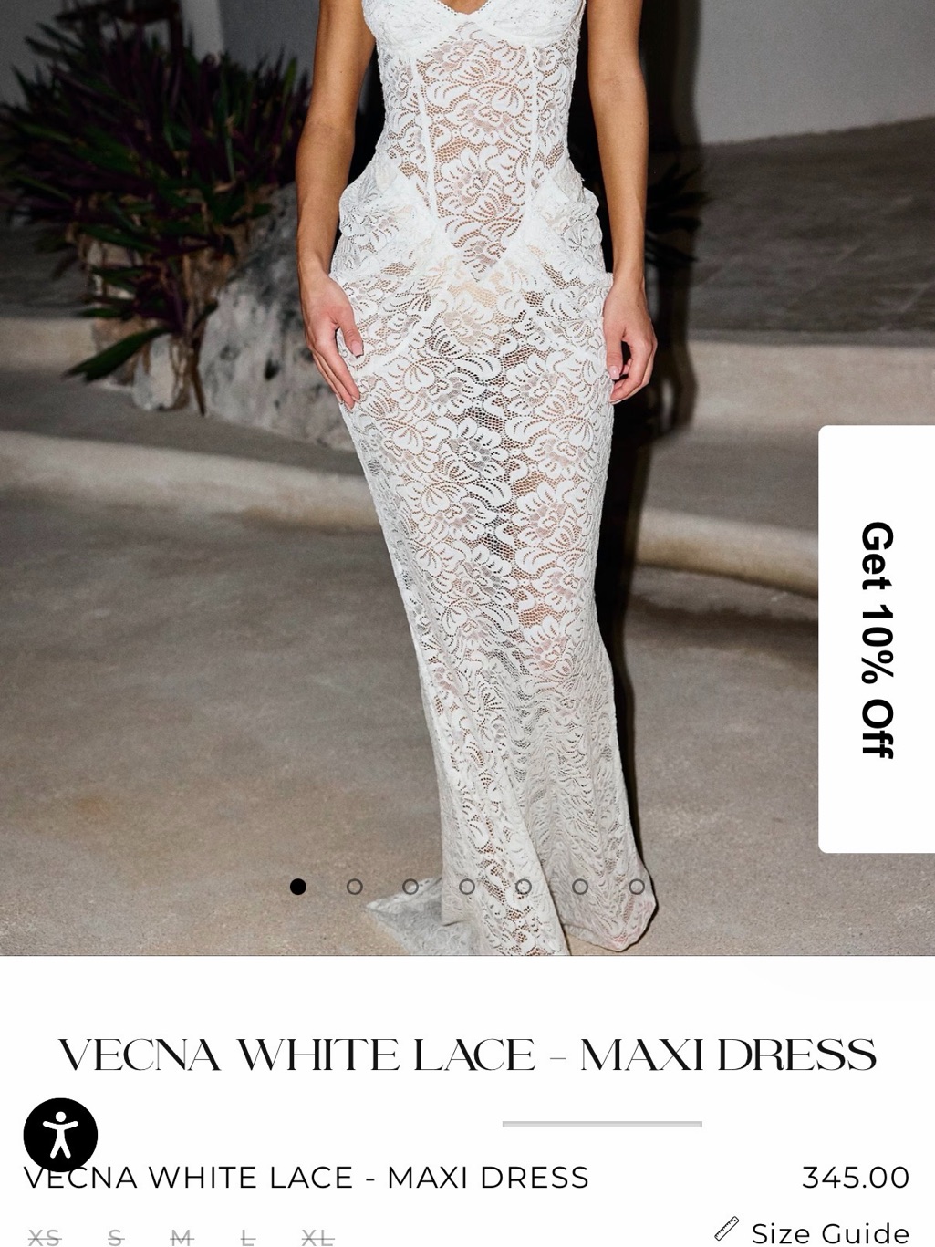Vecna White Lace Maxi Dress